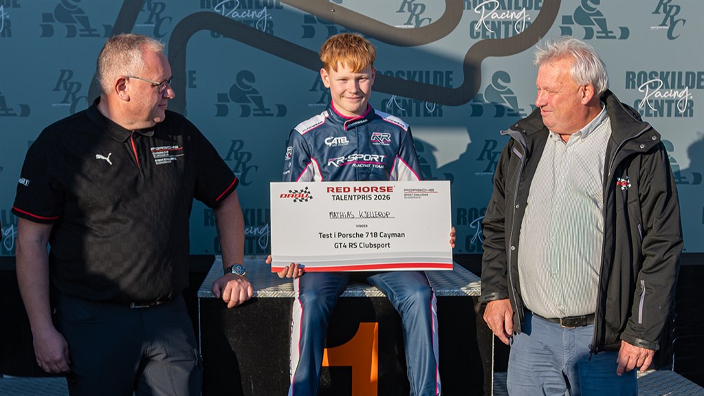 Mathias Kjellerup vinder RED HORSE Talentpris.
(Foto: DASU)